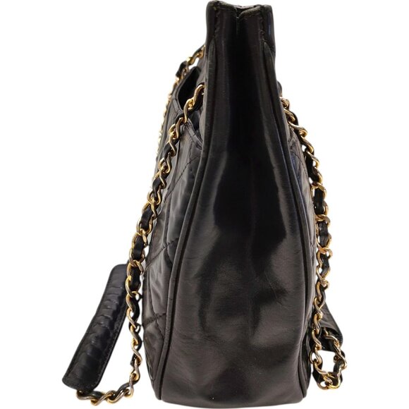 698658BV (X6) Chanel Hand Bag Matelasse Black Lambskin - Picture 2 of 10
